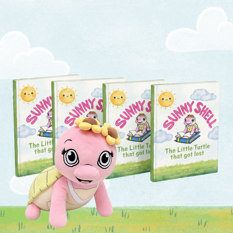 Set of 4 Books + Sunny Shell Plushie